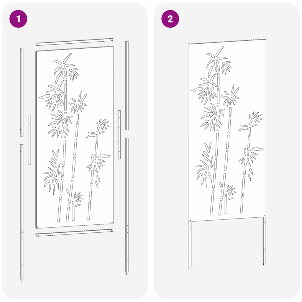 vidaXL Schermo per privacy in giardino Floreale Bianco 50 x 140 cm