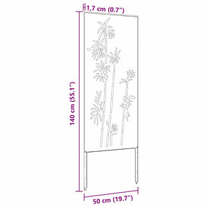 Schermo per privacy in giardino Floreale Argento 50 x 140 cm 876298