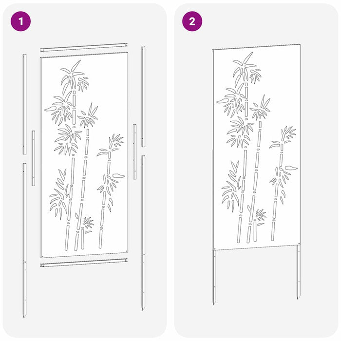 Schermo per privacy in giardino Floreale Argento 50 x 140 cm 876299