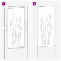 Schermo per privacy in giardino Floreale Nero 50 x 140 cm 876308