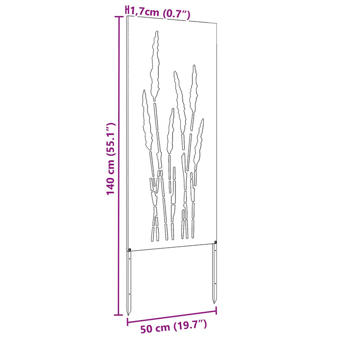 Schermo per privacy in giardino Floreale Antracite 50 x 140 cm 876310
