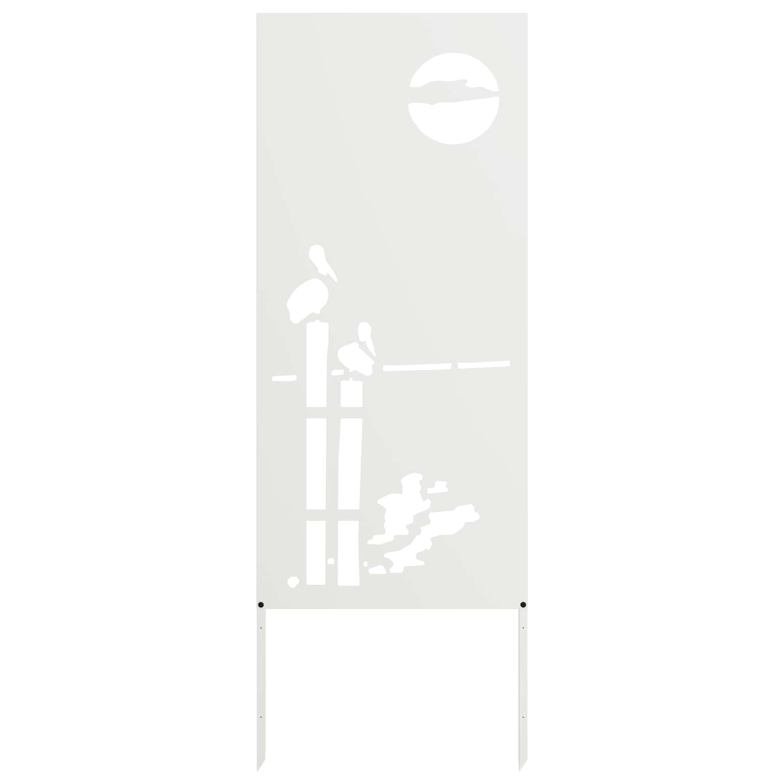 Schermo per privacy in giardino Traforo Bianco 50 x 140 cm 876316