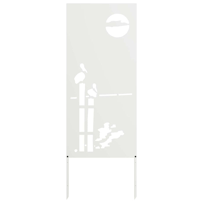 Schermo per privacy in giardino Traforo Bianco 50 x 140 cm 876316