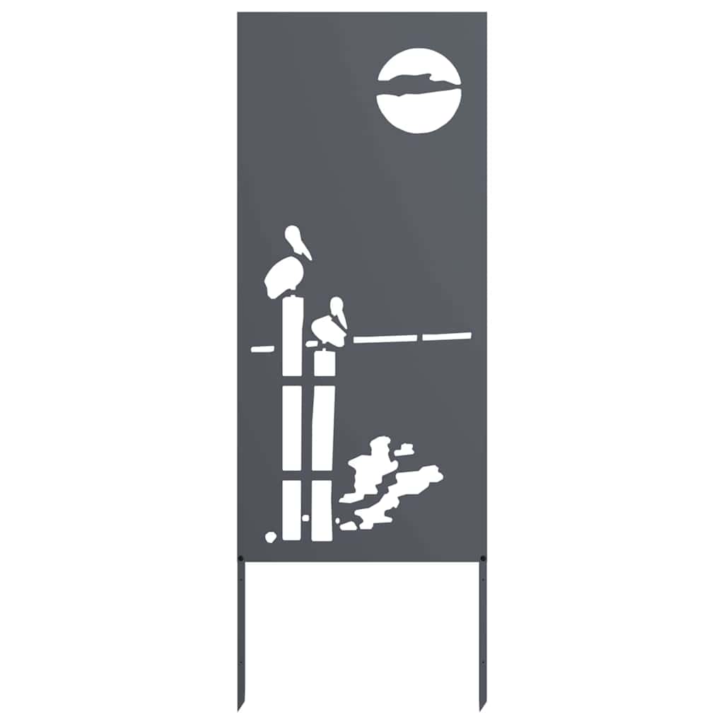 Schermo per privacy in giardino Traforo Antracite 50 x 140 cm 876317