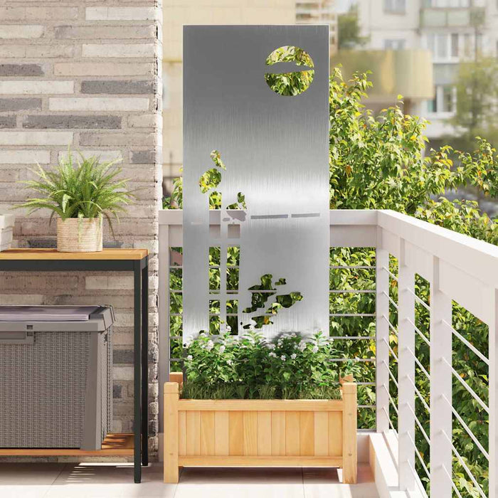 Schermo per privacy in giardino Traforo Argento 50 x 140 cm 876319