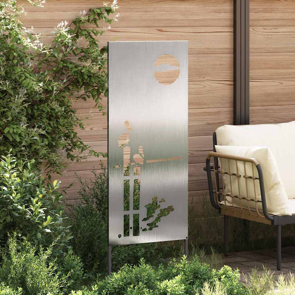 Schermo per privacy in giardino Traforo Argento 50 x 140 cm 876319