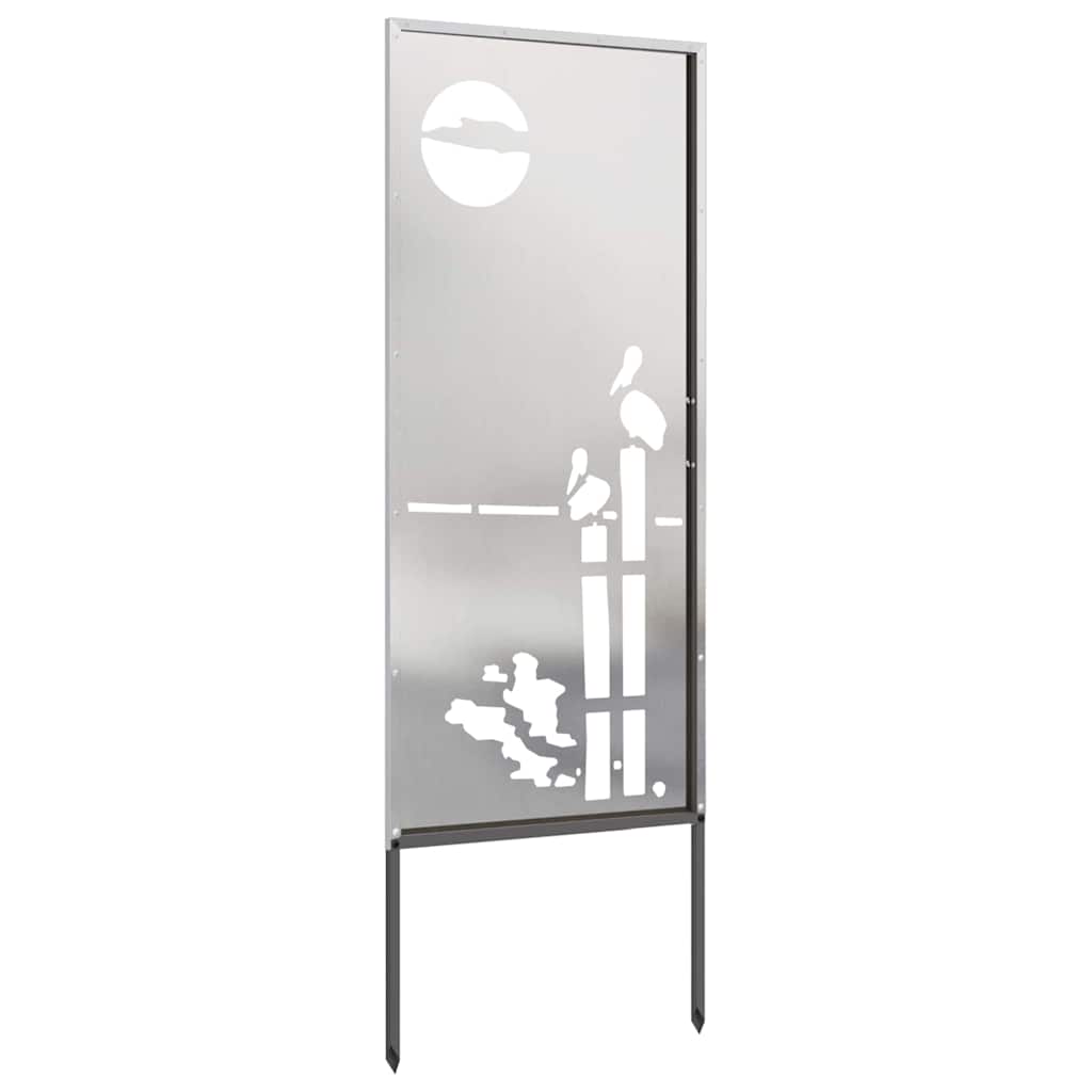 Schermo per privacy in giardino Traforo Argento 50 x 140 cm 876319