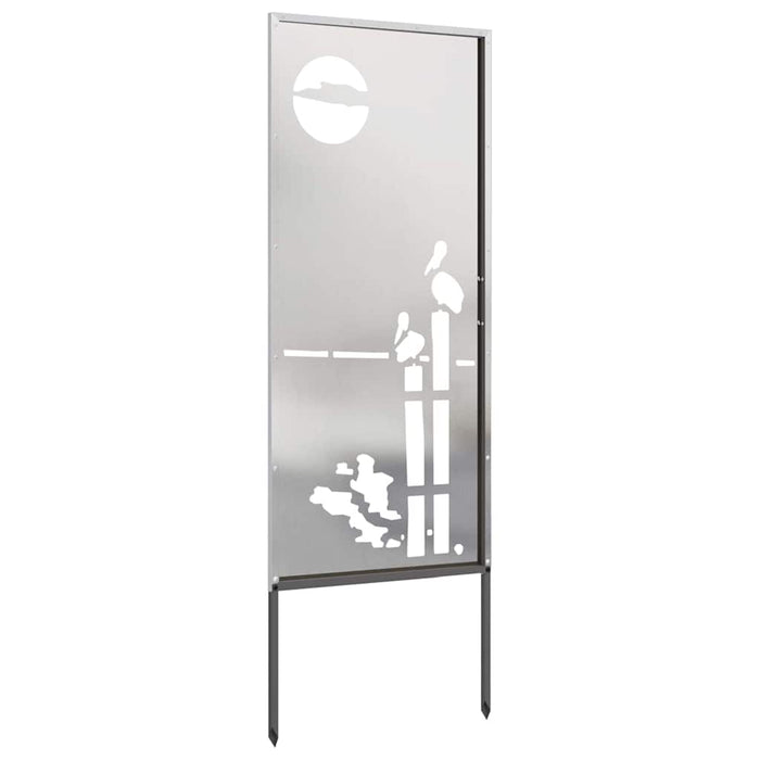 Schermo per privacy in giardino Traforo Argento 50 x 140 cm 876319