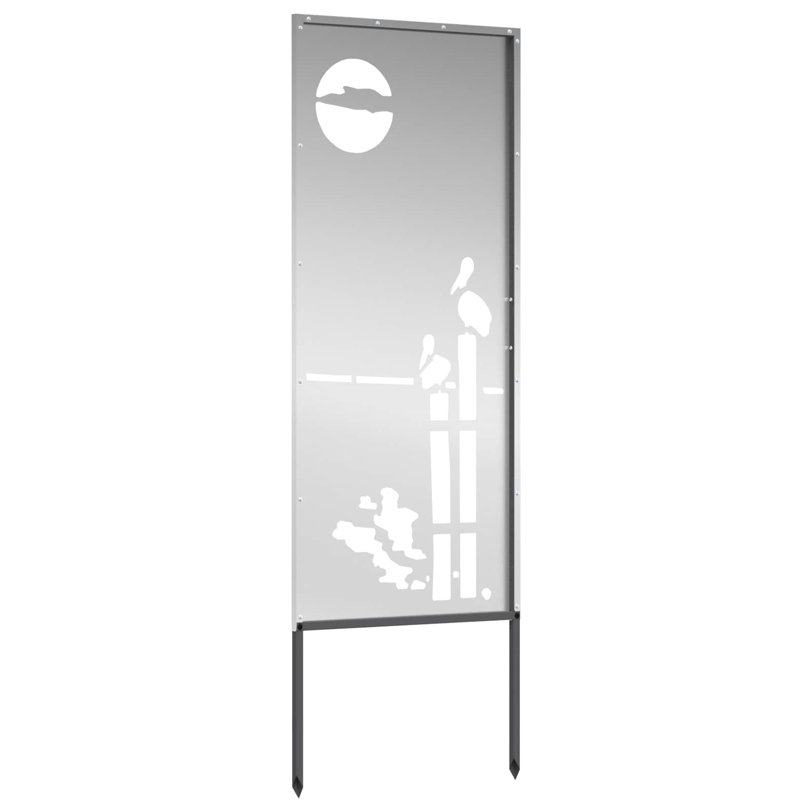 Schermo per privacy in giardino Traforo Argento 50 x 140 cm 876320