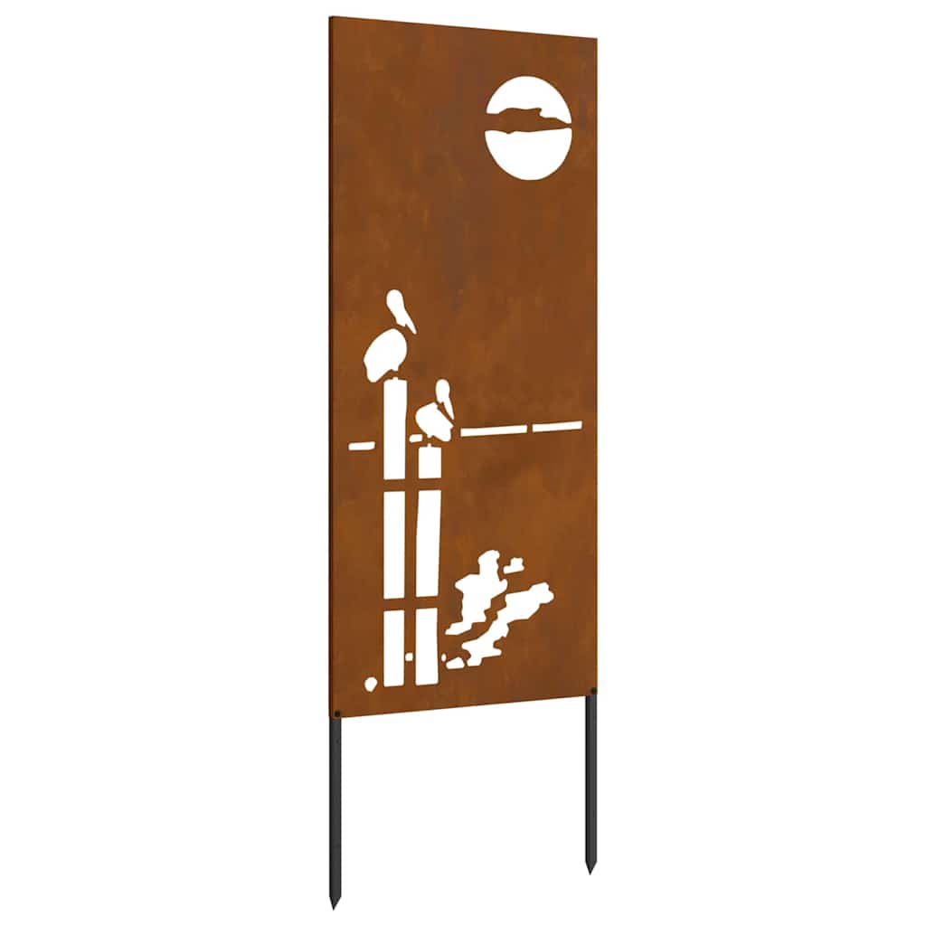 Schermo per privacy in giardino Traforo Ruggine 50 x 140 cm 876321