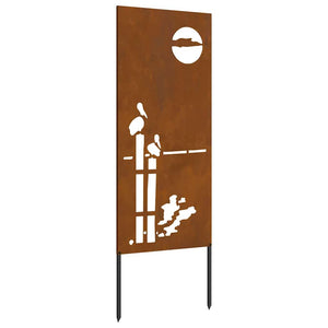 Schermo per privacy in giardino Traforo Ruggine 50 x 140 cm 876321