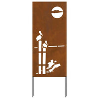 Schermo per privacy in giardino Traforo Ruggine 50 x 140 cm 876321