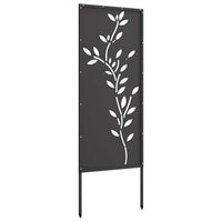Pannello Decorativo da Giardino Nero 50 x 140 cm 876322