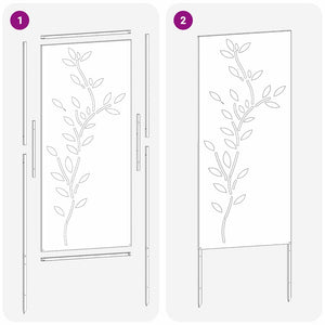 vidaXL Pannello Decorativo da Giardino Argento 50 x 140 cm