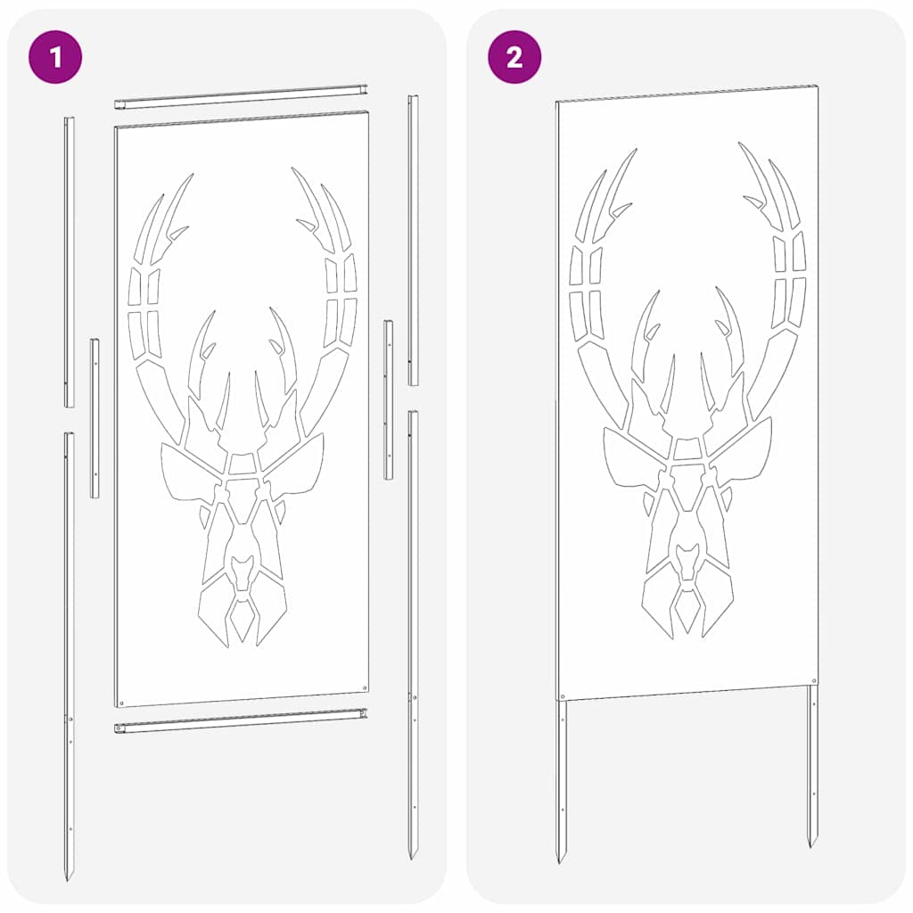 Pannello Decorativo da Giardino Ruggine 50 x 140 cm 876335