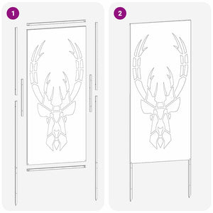 Pannello Decorativo da Giardino Ruggine 50 x 140 cm 876335