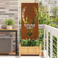 Pannello Decorativo da Giardino Ruggine 50 x 140 cm 876335