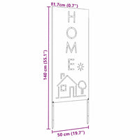 Pannello Decorativo da Giardino Argento 50 x 140 cm 876340