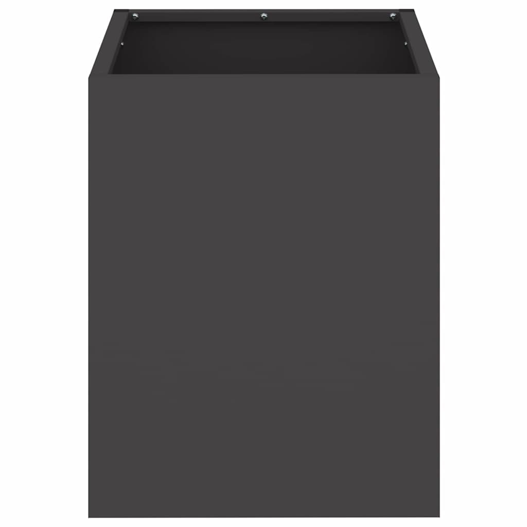 Vaso da giardino Nero 32 x 32 x 40 cm Acciaio laminato a freddo 876343