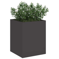 Vaso da giardino Nero 32 x 32 x 40 cm Acciaio laminato a freddo 876343