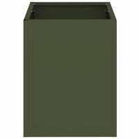 Vaso da giardino Oliver verde 32 x 32 x 40 cm 876346
