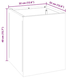 Vaso da giardino Oliver verde 32 x 32 x 40 cm 876346