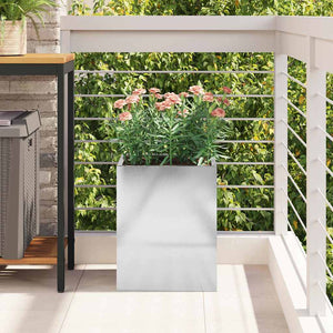 vidaXL Vaso da giardino Argento Acciaio inossidabile