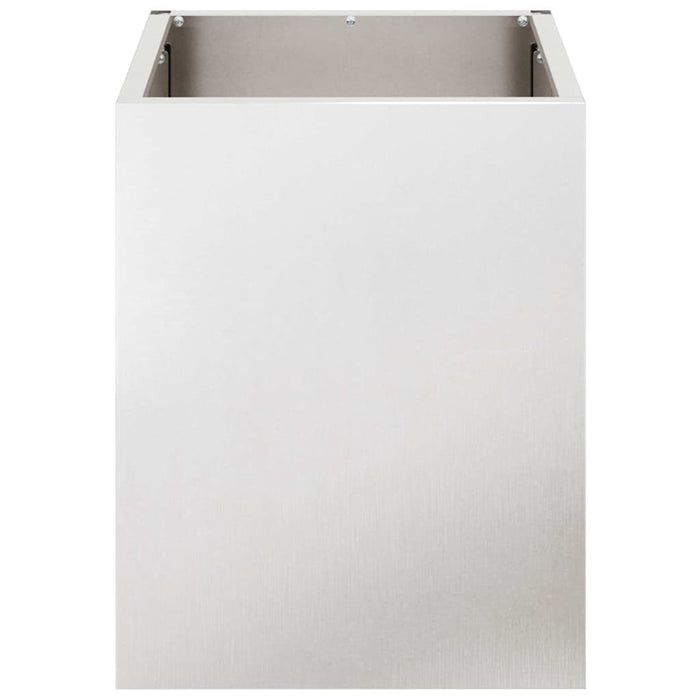 Vaso da giardino Acciaio inossidabile-Fioriera da Esterno-Contenitore per Piante 32 x 32 x 40 cm