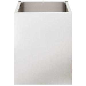 vidaXL Vaso da giardino Argento Acciaio inossidabile