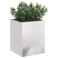 Vaso da giardino Acciaio inossidabile-Fioriera da Esterno-Contenitore per Piante 32 x 32 x 40 cm