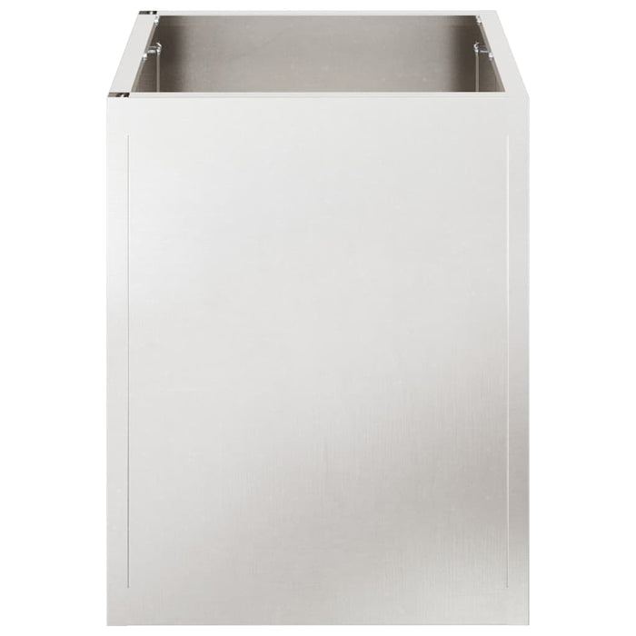 Vaso da giardino Acciaio inossidabile-Fioriera da Esterno-Contenitore per Piante 32 x 32 x 40 cm