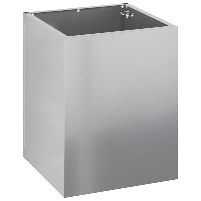 vidaXL Vaso da giardino Argento Acciaio zincato