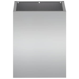 vidaXL Vaso da giardino Argento Acciaio zincato