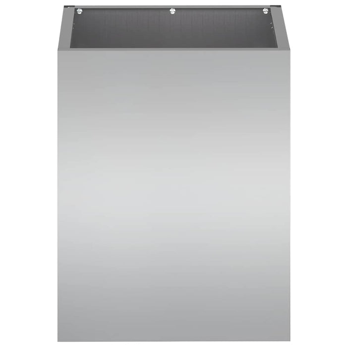 vidaXL Vaso da giardino Argento Acciaio zincato