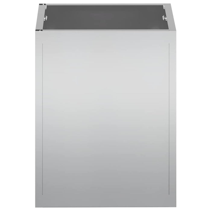 vidaXL Vaso da giardino Argento Acciaio zincato