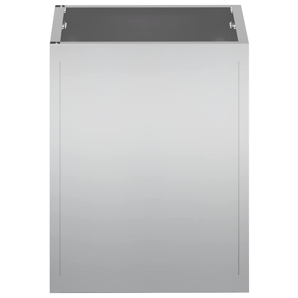 Vaso da giardino Acciaio zincato-Fioriera da Esterno-Contenitore per Piante 32 x 32 x 40 cm