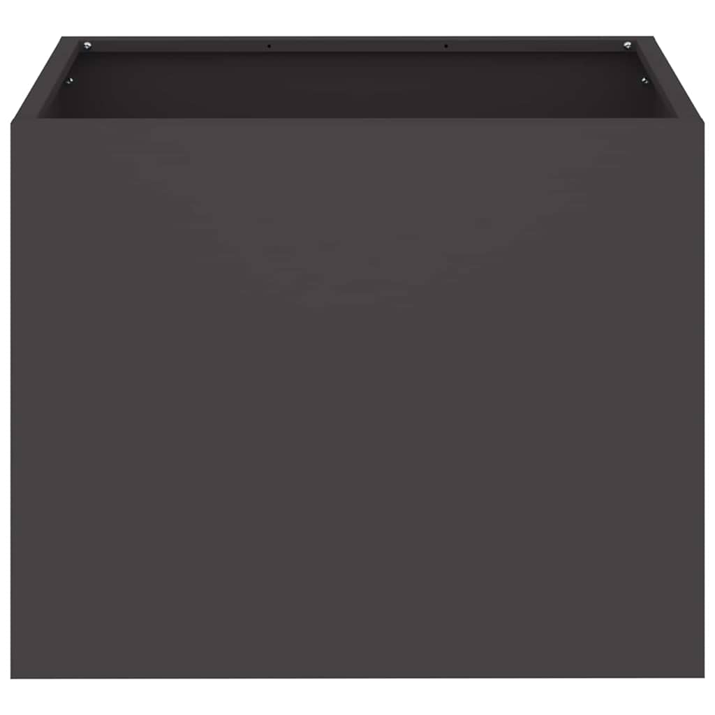 Vaso da giardino Nero 50 x 32 x 40 cm Acciaio laminato a freddo 876350