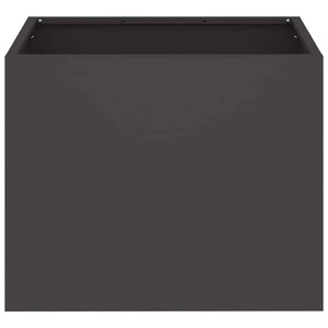 Vaso da giardino Nero 50 x 32 x 40 cm Acciaio laminato a freddo 876350