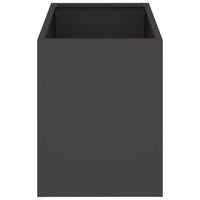 Vaso da giardino-Fioriera Esterno-Contenitore per Piante Nero 50 x 32 x 40 cm Acciaio laminato a freddo