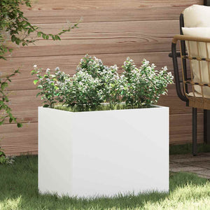 Vaso da giardino Bianco 50 x 32 x 40 cm 876351