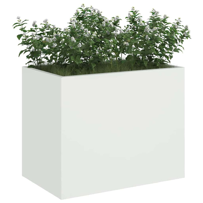 Vaso da giardino-Fioriera da Esterno-Contenitore per Piante Bianco 50 x 32 x 40 cm