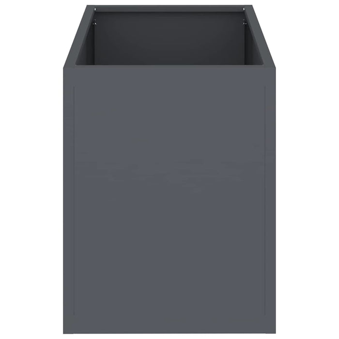 vidaXL Vaso da giardino Antracite Acciaio laminato a freddo