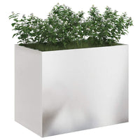 vidaXL Vaso da giardino Argento 50 x 32 x 40 cm Acciaio inossidabile
