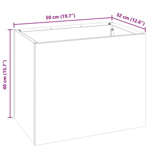 vidaXL Vaso da giardino Argento 50 x 32 x 40 cm Acciaio inossidabile
