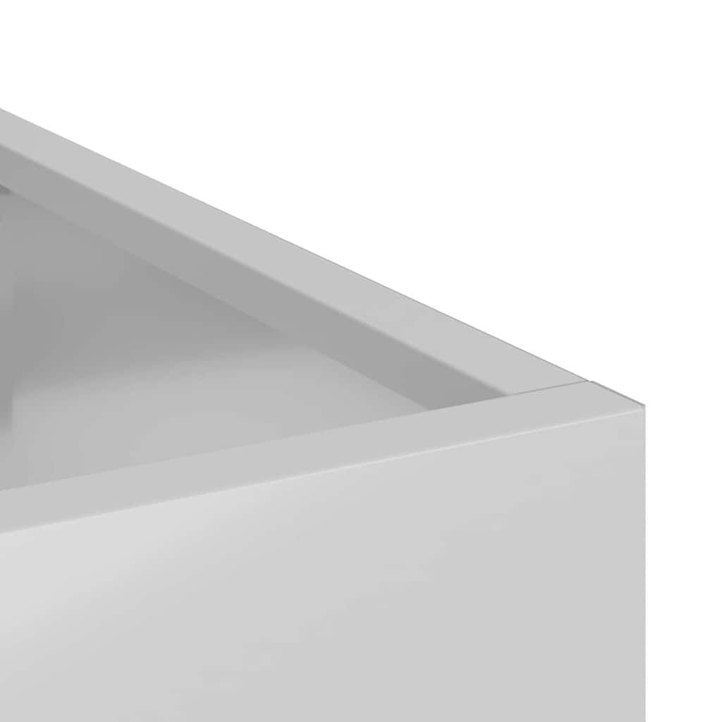 vidaXL Vaso da giardino Argento 50 x 32 x 40 cm Acciaio zincato