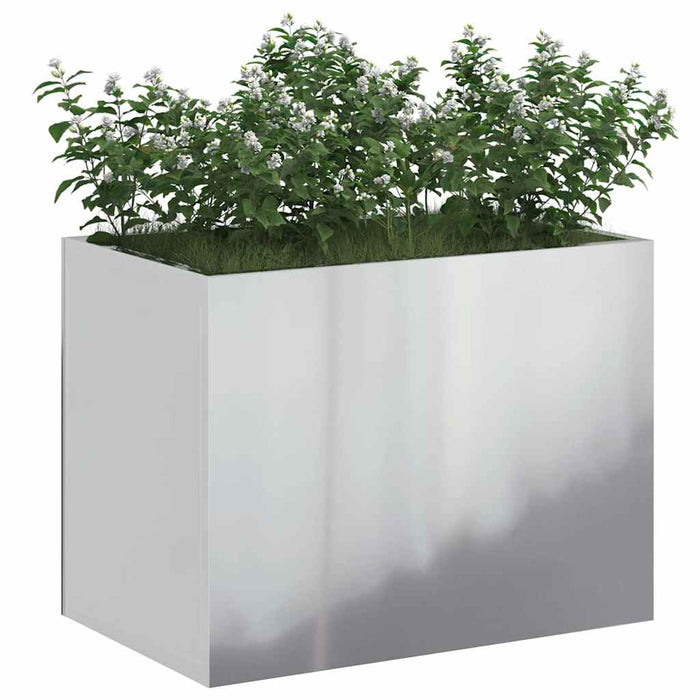 vidaXL Vaso da giardino Argento 50 x 32 x 40 cm Acciaio zincato