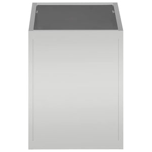 Vaso da giardino Argento 50 x 32 x 40 cm Acciaio zincato 876355