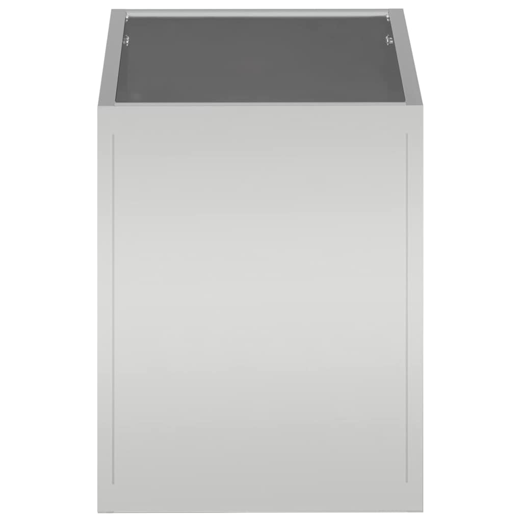 vidaXL Vaso da giardino Argento 50 x 32 x 40 cm Acciaio zincato