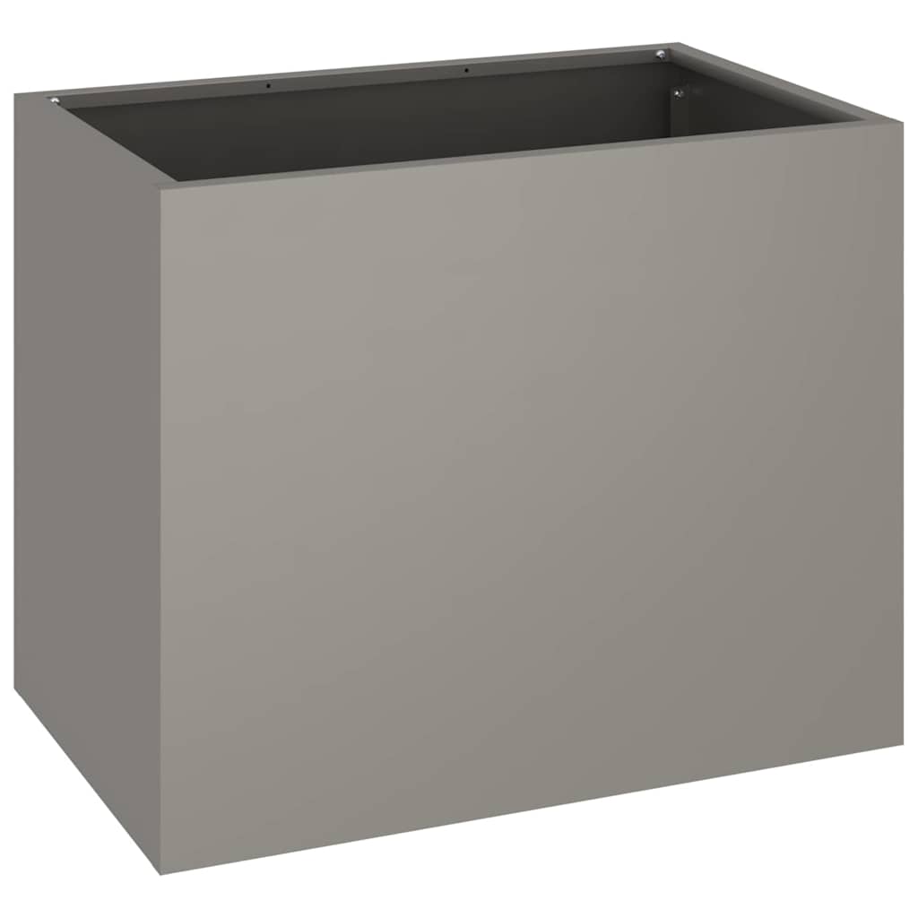 vidaXL Vaso da giardino Marrone 50 x 32 x 40 cm Acciaio invecchiato