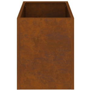 Vaso da giardino Marrone 50 x 32 x 40 cm Acciaio invecchiato 876356